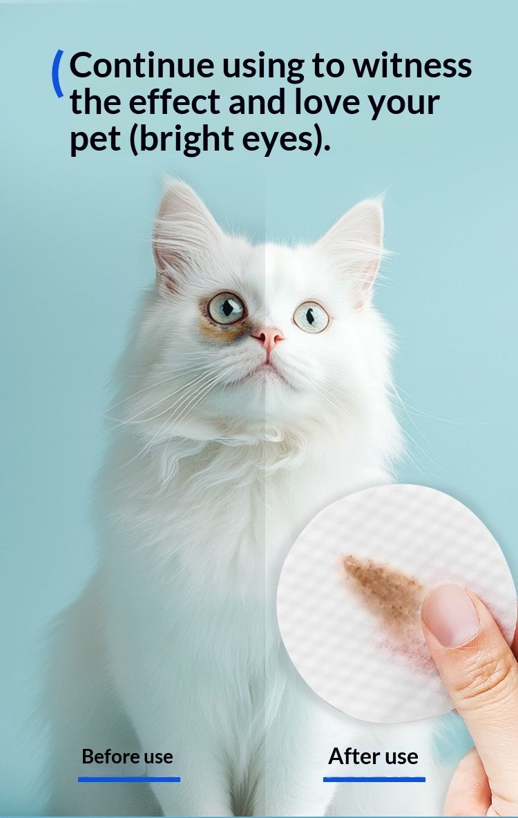 Pet Eye Wipes For Removing Tear Stains Cleansing Wet Tissues