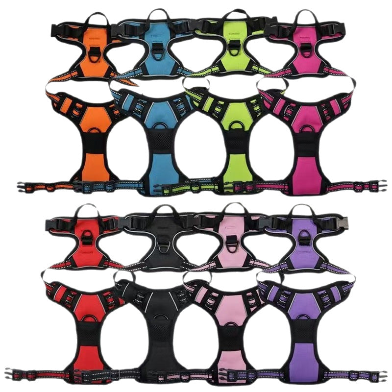 Multi-layer All-in-one Pet Dog Harness and Leash Set - Durable Nylon Walking Rope for Small Medium Large Dogs Outdoor Training