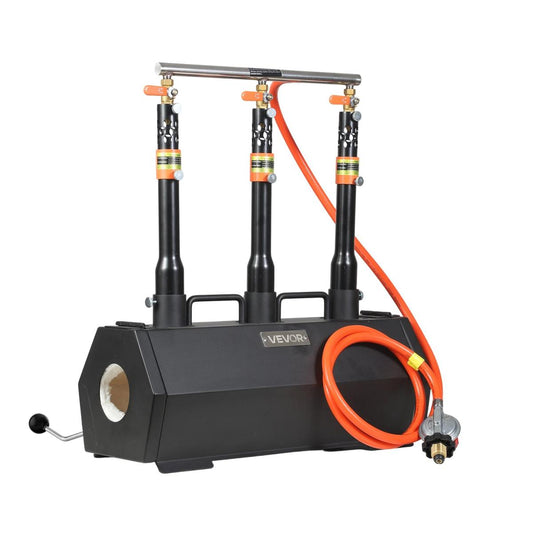 Portable Propane Forge, 3 Burners, 1427℃ Tool And Knife Making Blacksmithing Farrier Forge, Large Capacity Hexagon, Cold-Rolled Steel Gas Forging Tools And Equipment, Use For Metal Forging