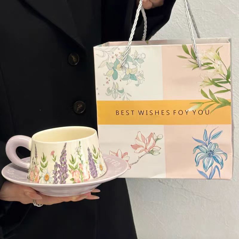 Retro Office Water Cup High-value Coffee Mug For Girls