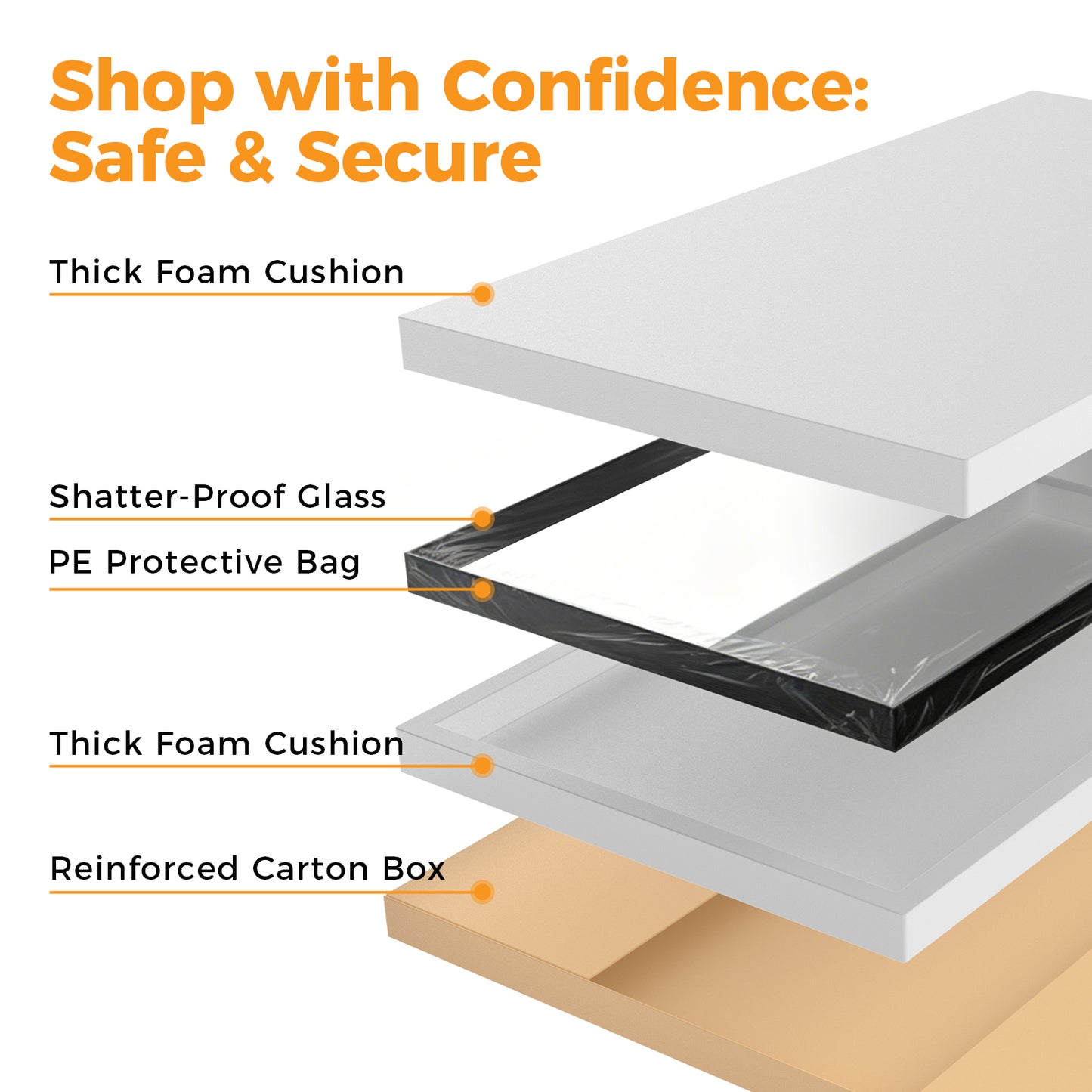 Bathroom Mirror, With Brushed Aluminum Frame, Rectangular Design, Square Corners At All Four Sides, Suitable For Wall Decoration In Home.