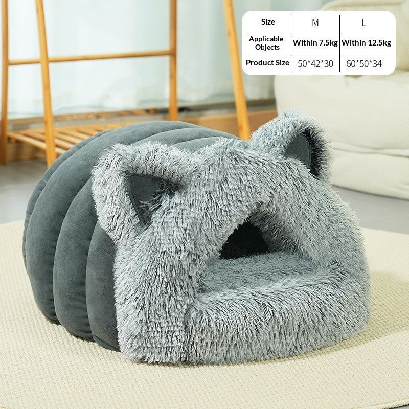 Cute Shark Cat Bed Dog Bed Plush Toy Pet Warm Nest