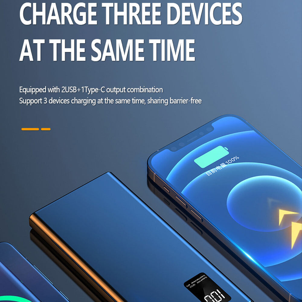 9000000mAh Power Bank Pack Fast Charger 2 USB External Battery For Mobile Phone