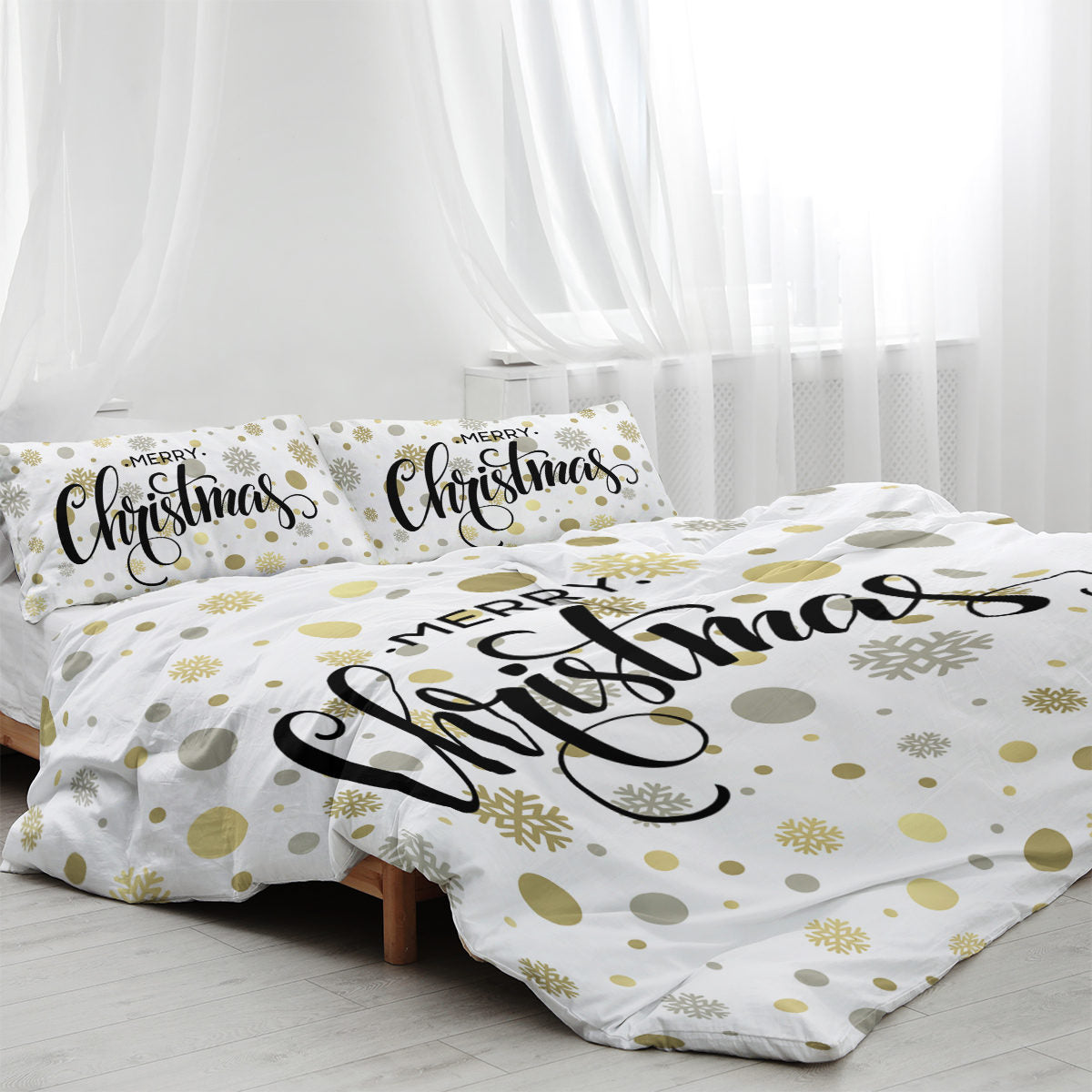 Duvet Cover Set Christmas Theme Merry Christmas Holiday Season Luxury Reversible Bedding Set Comforter Cover 1 Duvet Cover And 2 Pillowcases