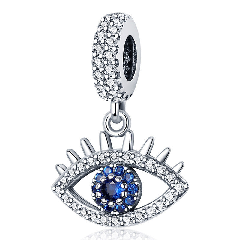 Beaded Bracelet Pendant Zircon Blue Eye Beads Accessories