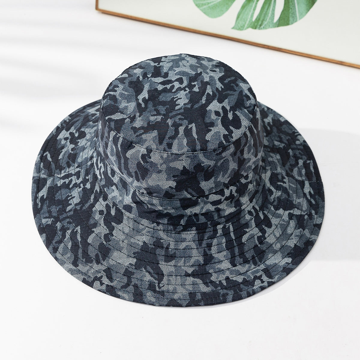 Camouflage Wide-brimmed Fishing Cap For Outdoor Fishing, Hiking, Climbing, Sun Protection Hat, Lightweight And Quick-drying Broad-brimmed Bucket Hat