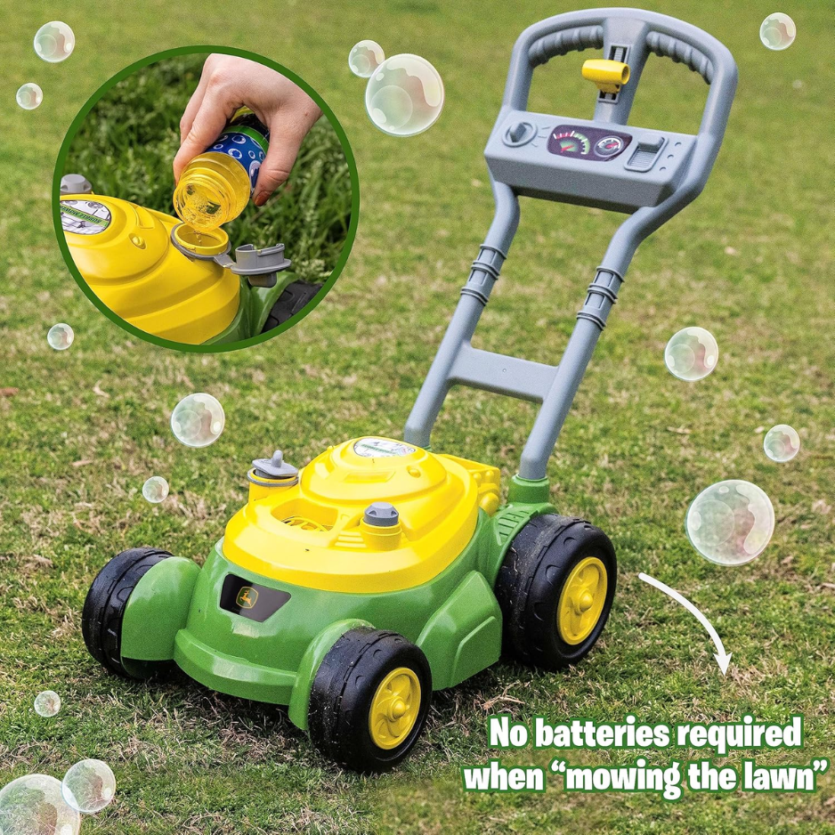 Bubble Lawn Mower For Toddlers, Bubble Blowing Machines, Indoor And Outdoor Gardening Toy, Birthday, Party Favor For Preschool Girls And Boys, No Batteries Required