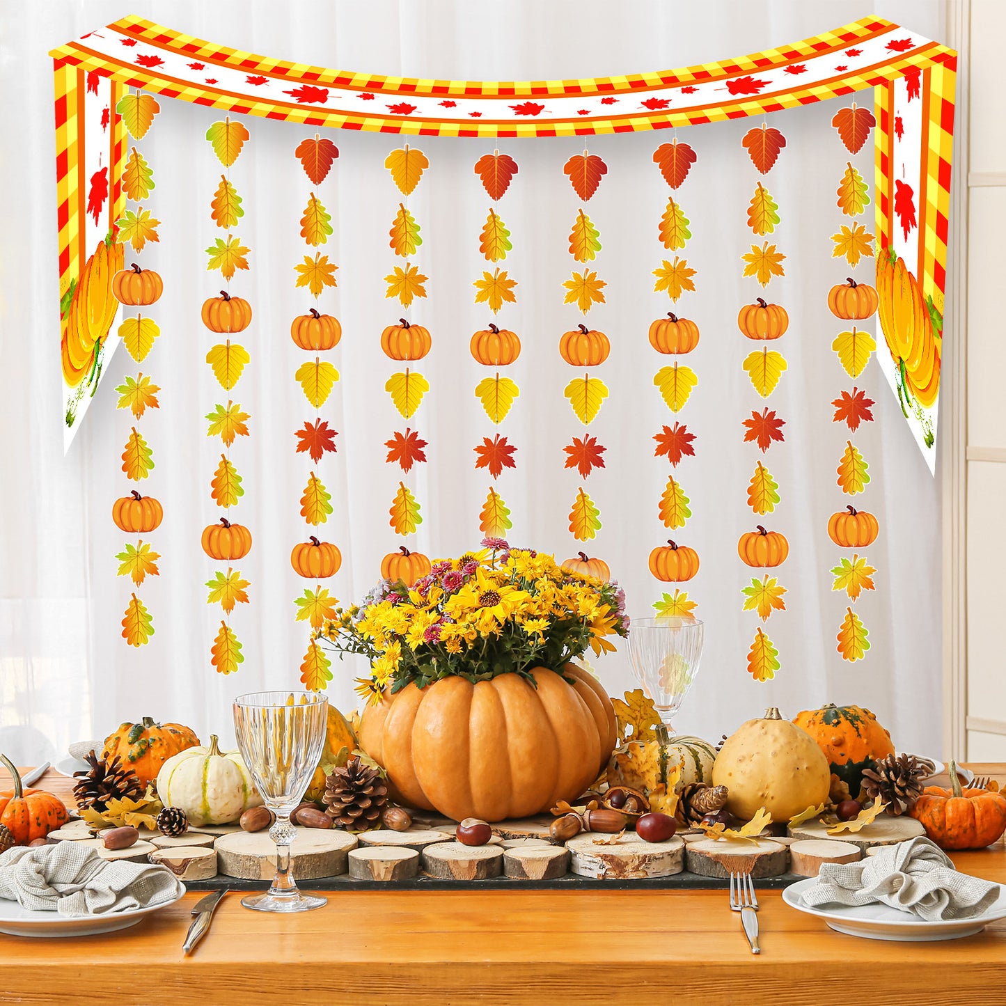 Autumn Decor Set Mit Decken- Und Papierdekoration - Herbstliche Raumgestaltung Für Die Jahreszeit-Event- Und Partyartikel