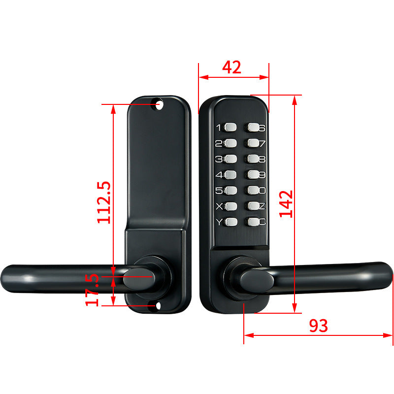 Iron Gate Outdoor Double-Sided Mechanical Lock