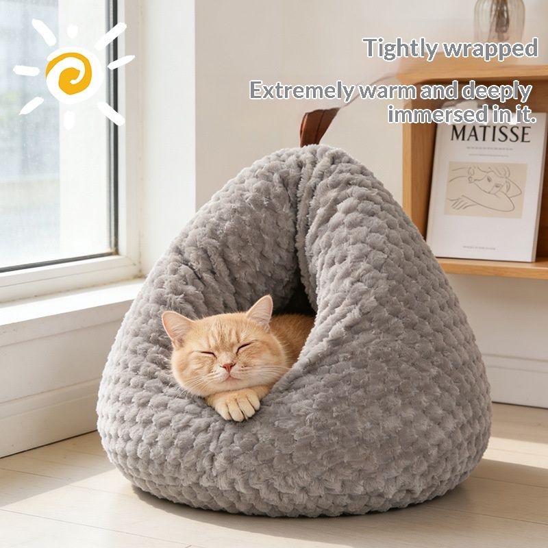 Creative Cartoon Thickened Warm Pet Bed For Winter