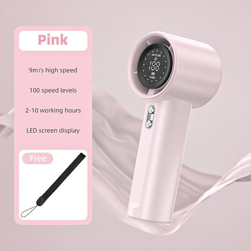 Violent Digital Display USB Charging Outdoor Mini Fan