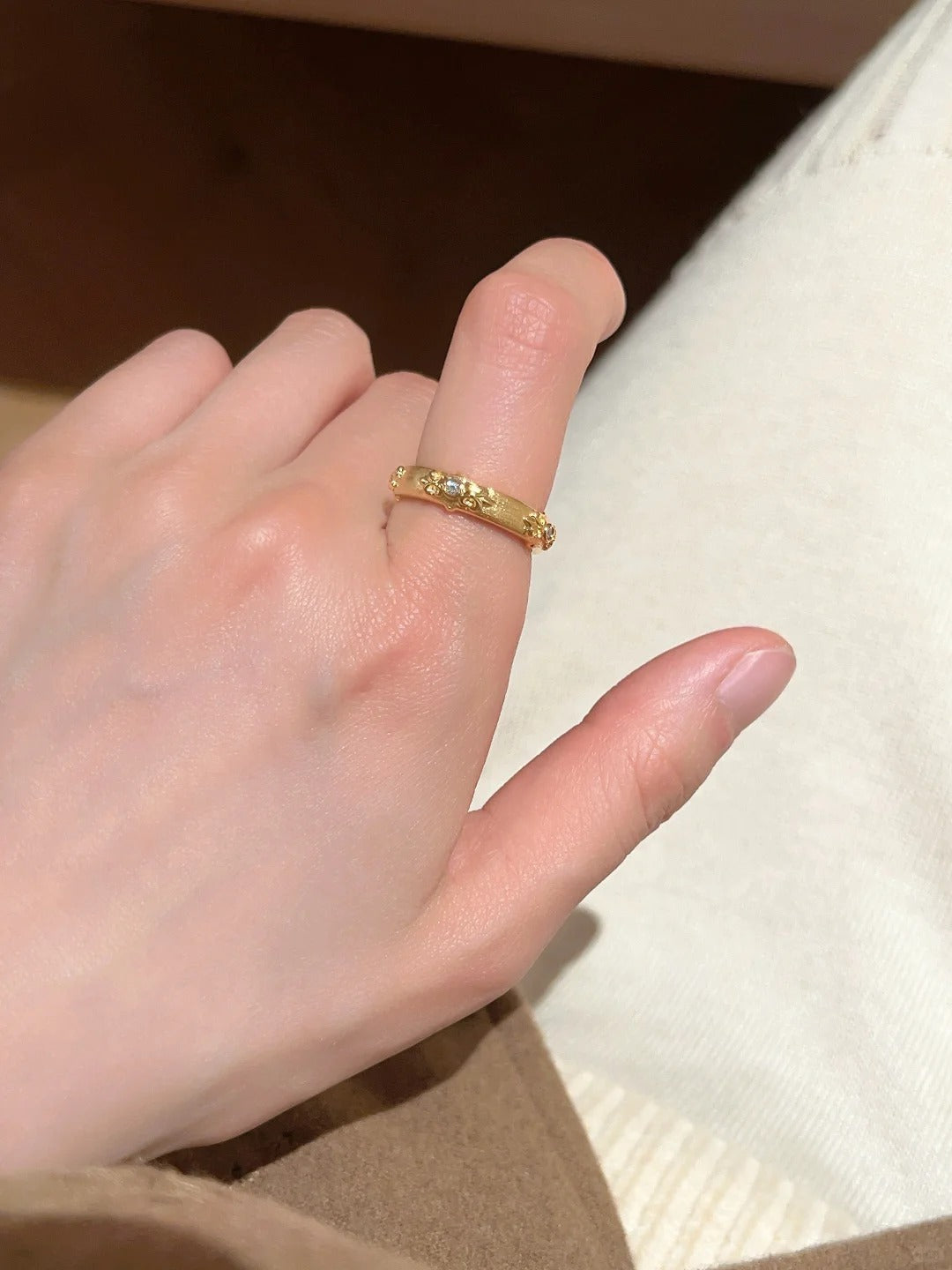 Simple And Sweet Wind Scrub Ring Women's Fashion Advanced