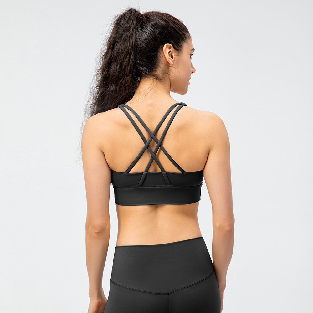 Women's Cross Backless Tight Fitness Yoga Bra Sports Vest