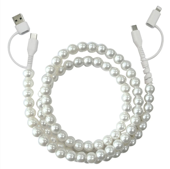 Two-tow And Two-beaded Colored Beads Charging Data Line