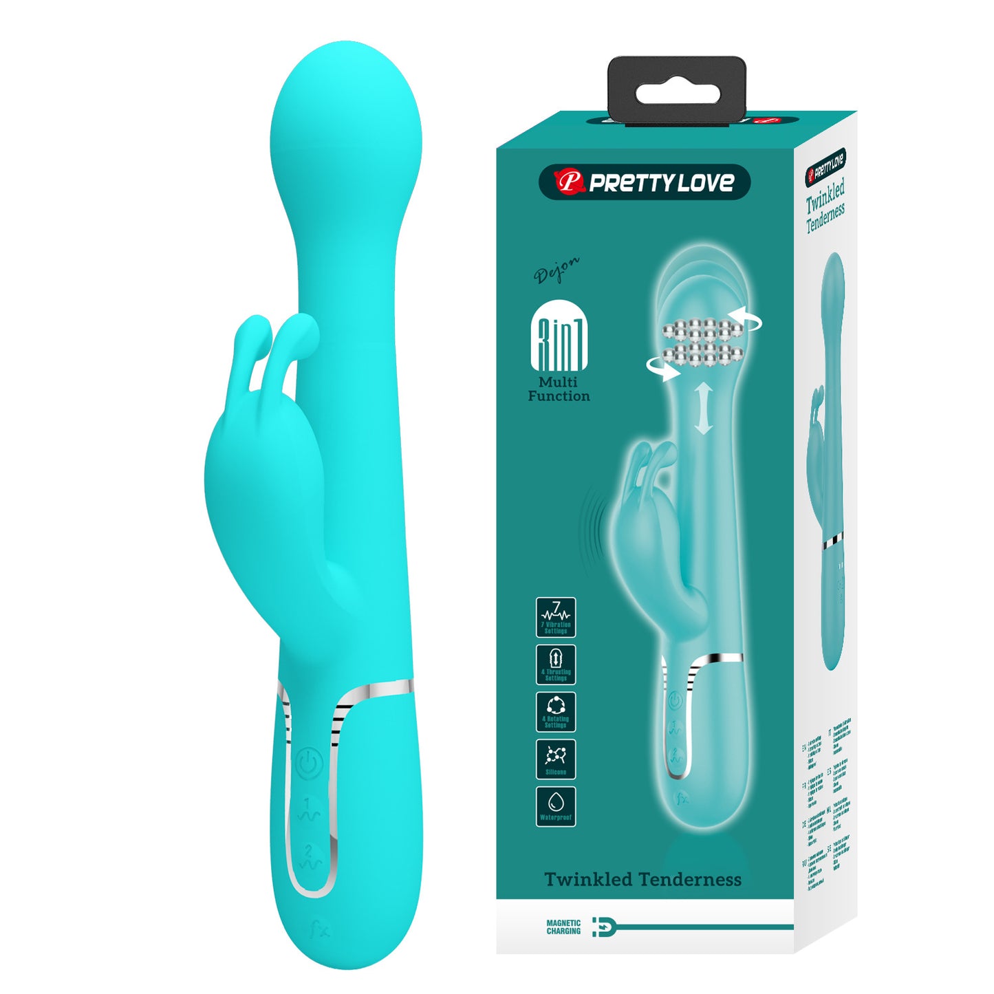 3-in-1 Ball Telescopic 7-frequency Double Motor Vibration Massage Tool