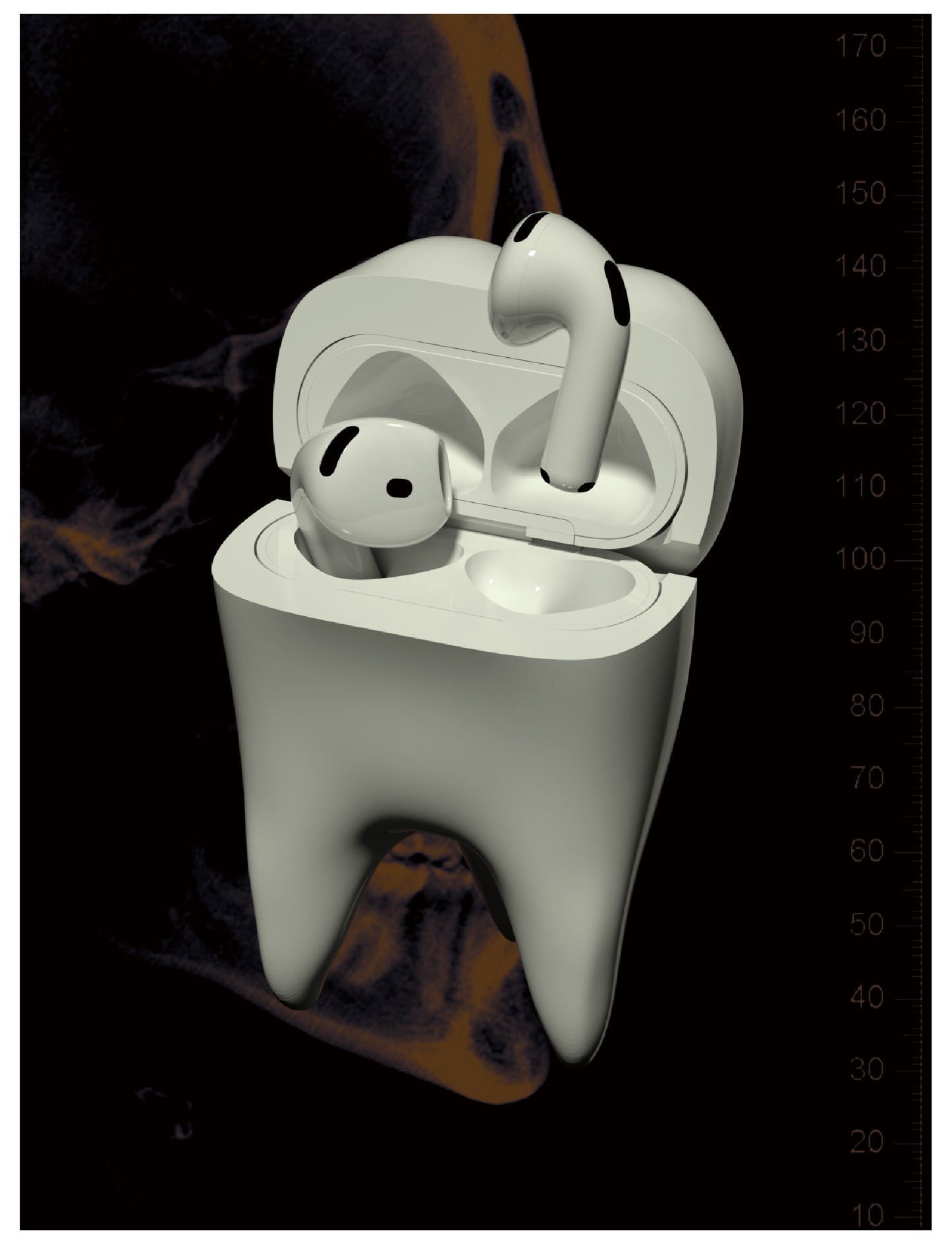 Tooth-shaped Earphone Case Creative Gift