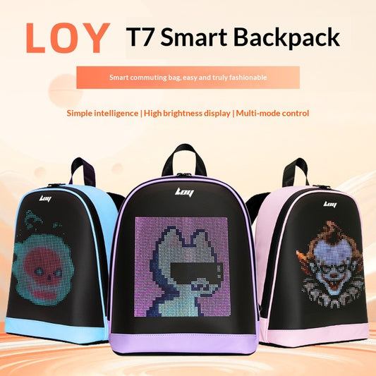 Waterproof Leisure Luminous LED Display Smart Backpack