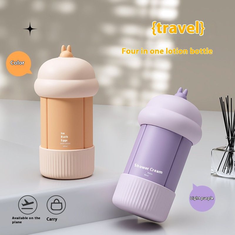 Portable washing and care packaging extrusion type packaging bottle