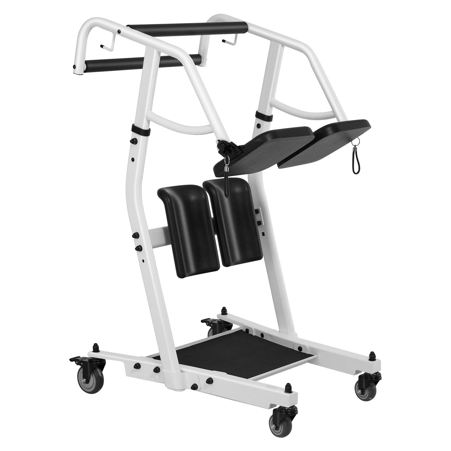Stand Assist Patient Lift, Easy Sit-to-Stand Transfer Chair For Seniors Disabled - With Adjustable Knee Pads, PU Seat Pad & Lockable Wheels, 400 Lbs Strong Capacity For Home Nursing Care