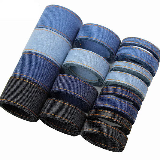 Denim Ribbon Hair Accessories Bowknot Making Clothing Ingredients