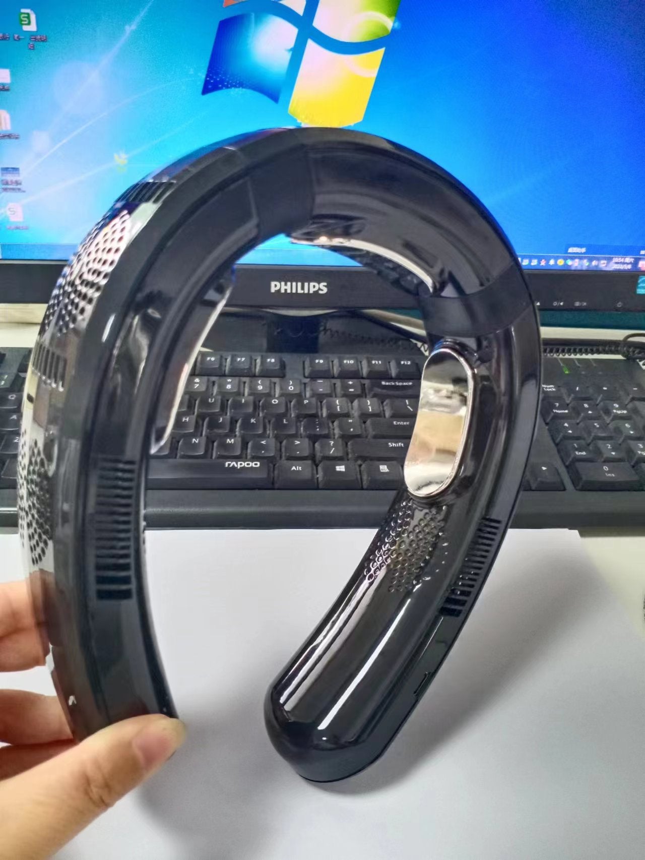 Halter Cooling Fan USB Charging Portable Leafless