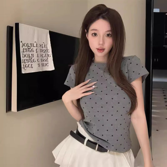 Korean-Style Slim-Fit Figure-Lifting Fashionable All-Match Top
