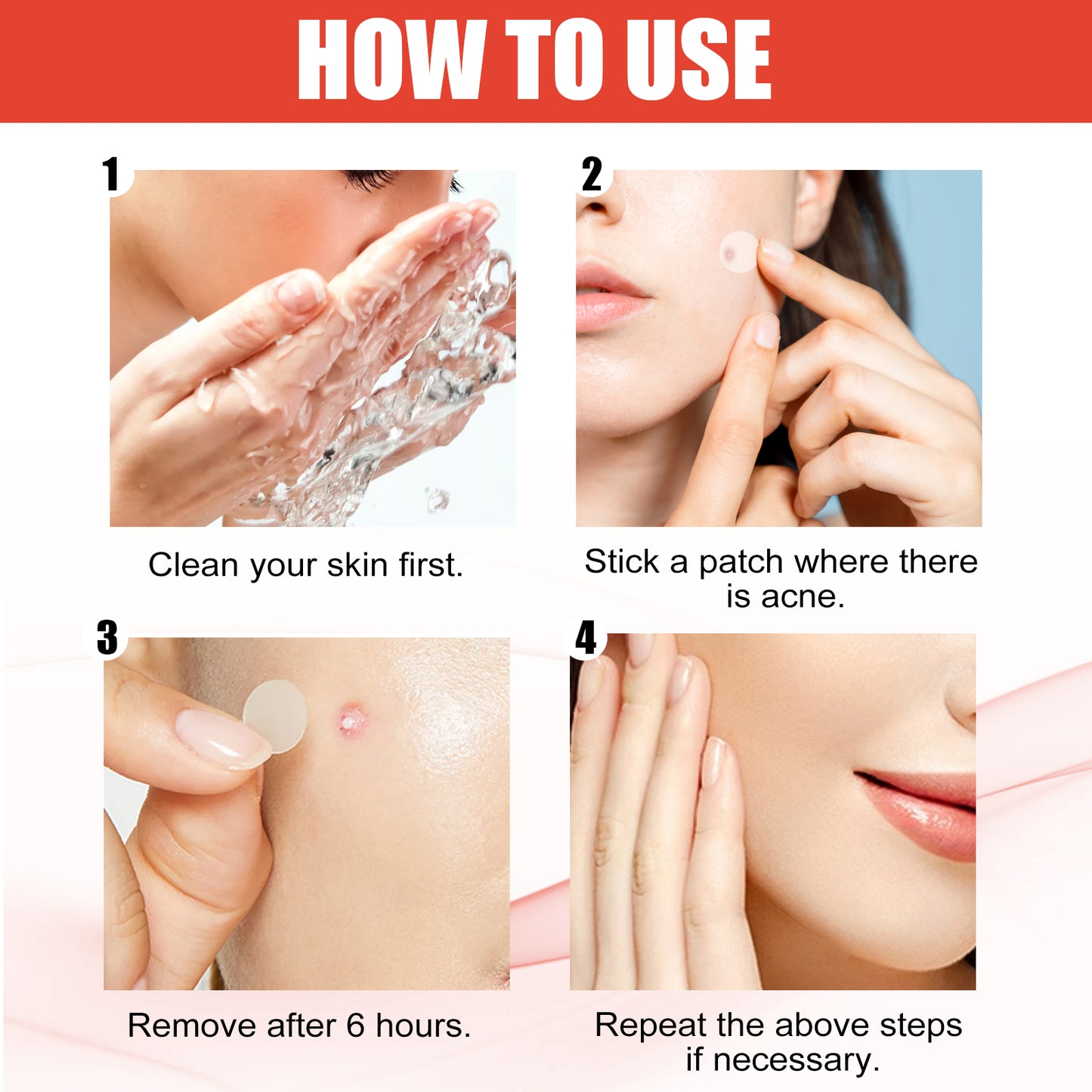 EELHOE Hydrocolloid Acne Patch, Facial Invisible Makeup Clean Acne Waterproof Breathable Acne Muscle Repair Patch