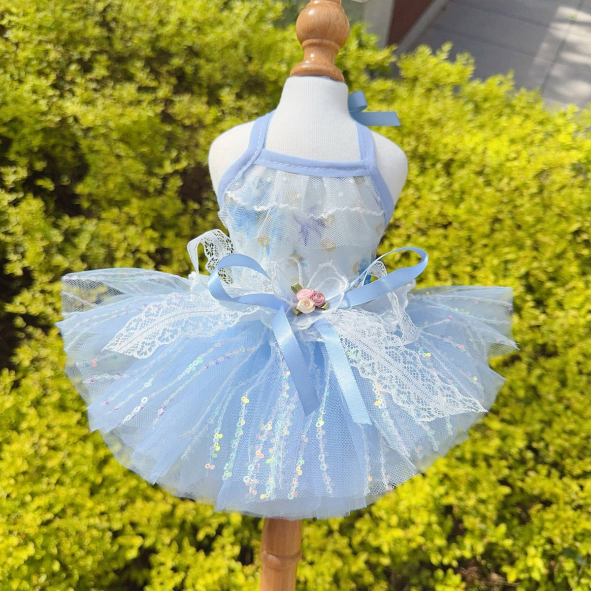 Pet Skirt Spring Summer Cat And Dog Clothes Lace Mesh Tutu Dress
