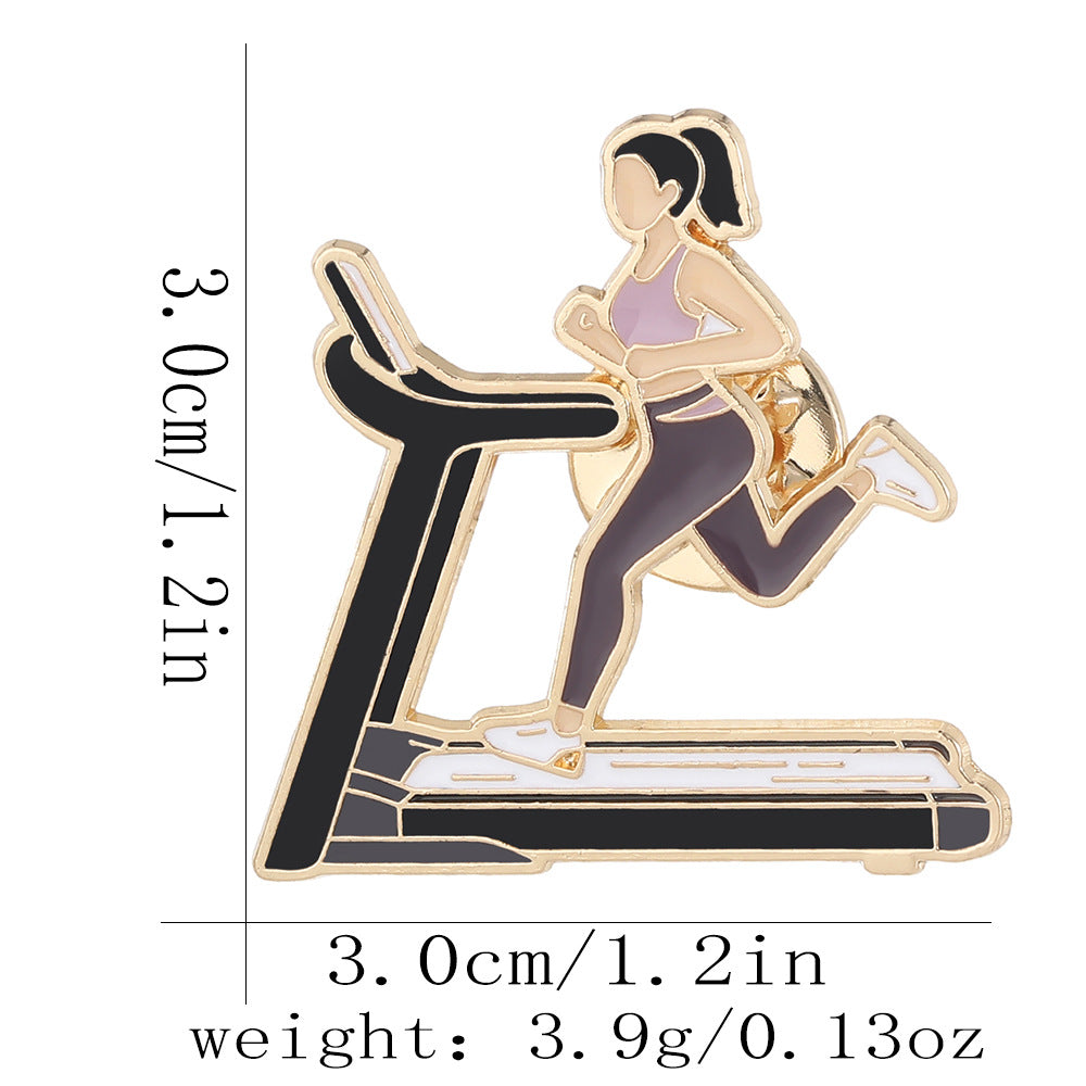 Fitness Alloy Brooch Running Backpack Small Gift
