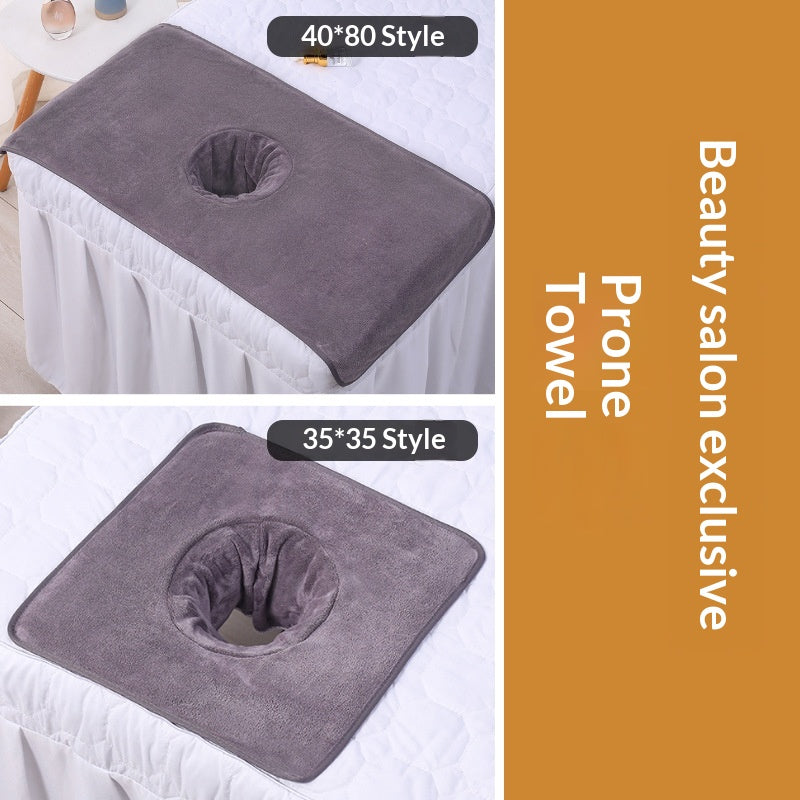 Beauty Salon Hole-Punched Lying-Down Towel For Massage