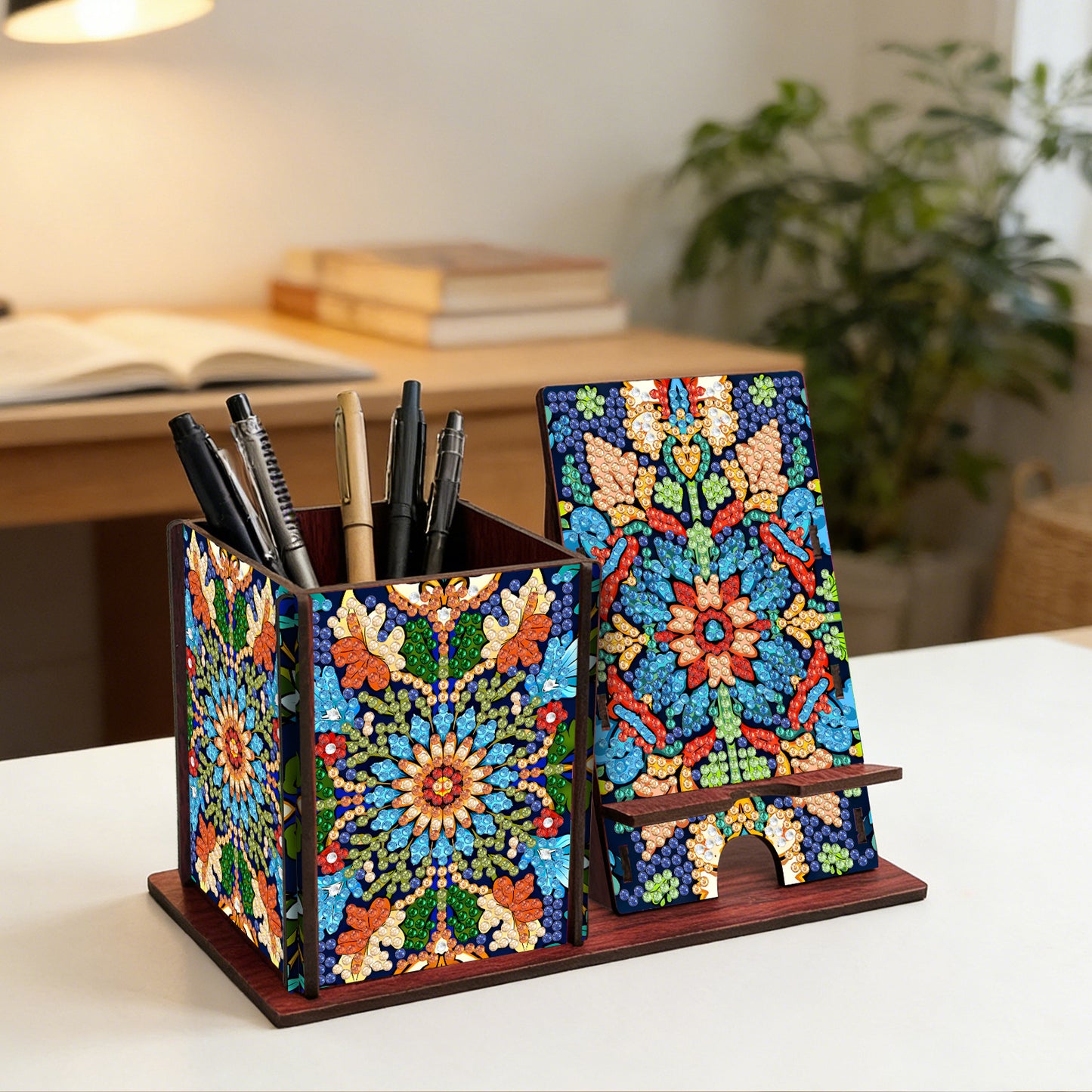 Diamond Painting Office Desk Decor Storage Mandala Pattern Ornament