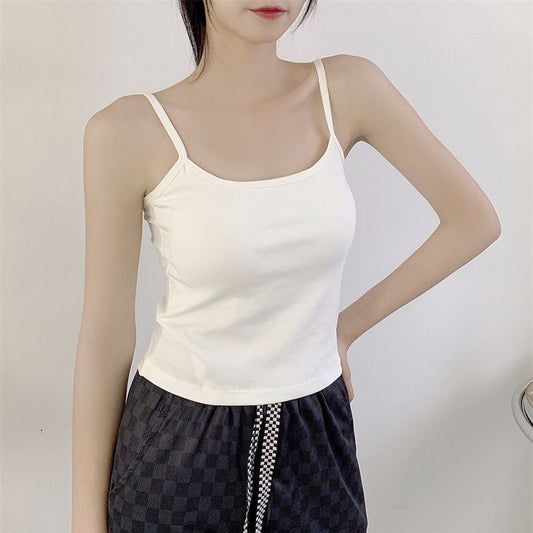 Pure Cotton Beauty Back All-matching Girlish Chest-wrapped Vest