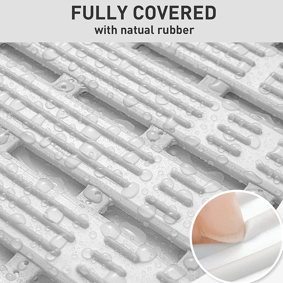 Non Slip Bath Mat Extra Large Shower Mat Bathtub Anti-Mold Rubber Strong Suction