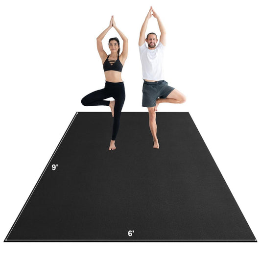 Exercise Mat, Non Slip High Density Premium Yoga Mat, Exercise Yoga Mat For Men & Women, Fitness & Exercise Mat With Bag & Carry Strap, For All Types Of Home Yoga, Pilate & Floor Workout (9x6ft)