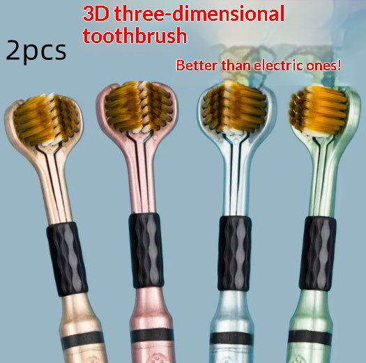 Three-sided Soft-bristle Toothbrush High-end For Interdental Cleaning Gum Care And Tongue Coating Removal