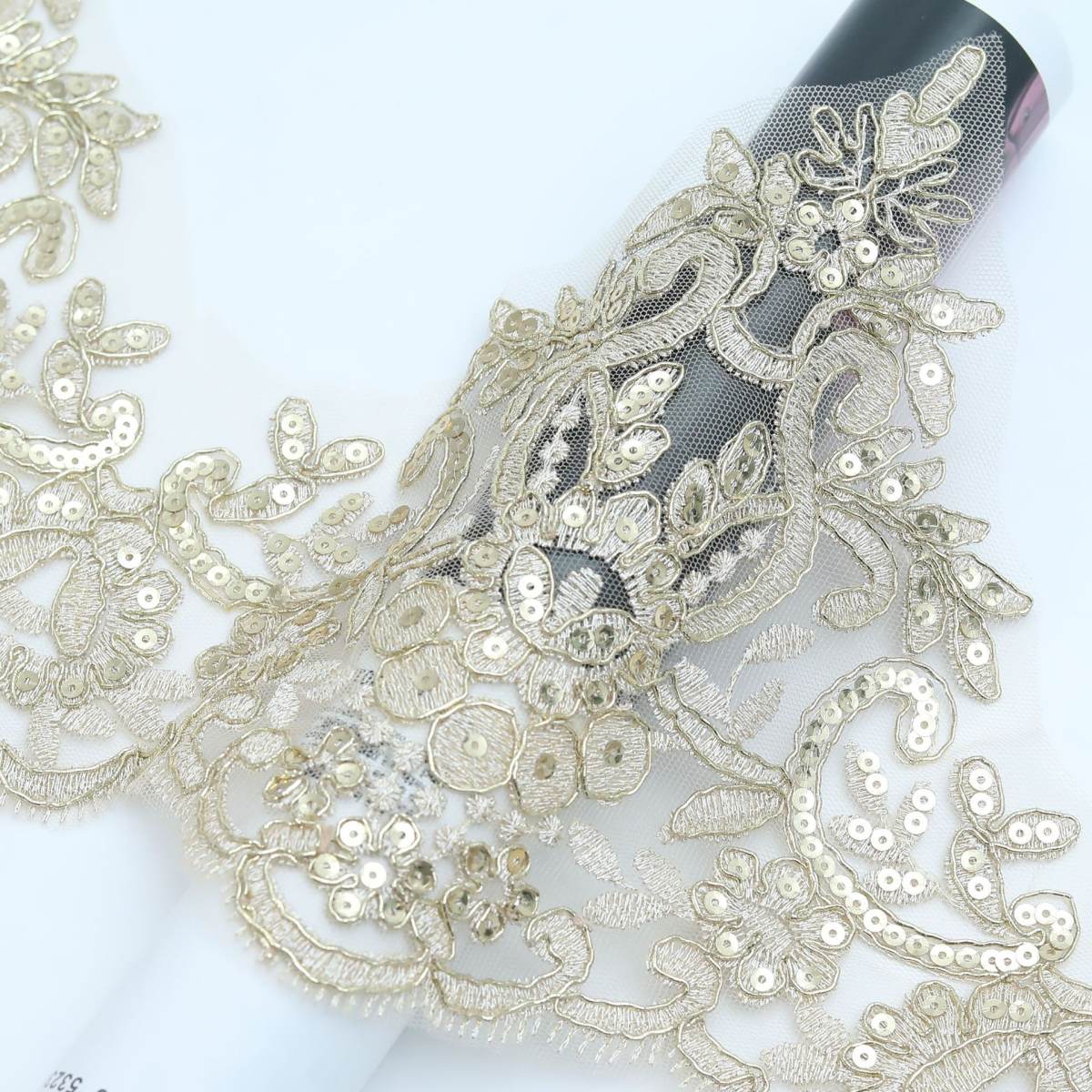 Golden Car Bone Lace Sequin Lace Clothing Accessories