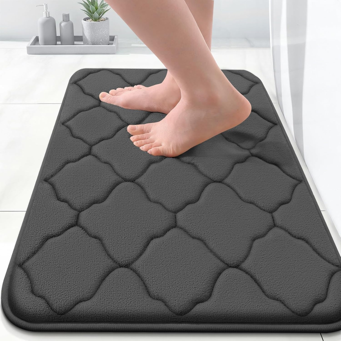 Memory Foam Bath Mat Rug ,Ultra Soft And Absorbent Bathroom Rugs, Non-Slip, Comfortable, Machine Washable Bath Carpet For Bathroom Floor