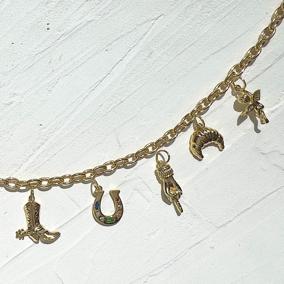 Summer Boots Bread Zircon Pendant Necklace Accessories