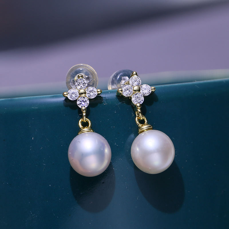 DIY Accessories Pearl Stud Earrings Eardrop Frame