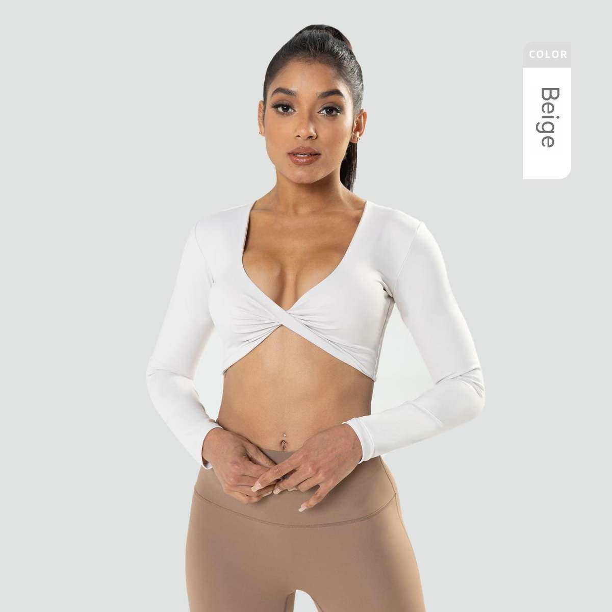 Women's Deep V-neck Slim Fit Breathable Ins Style Yoga Clothes Short Top