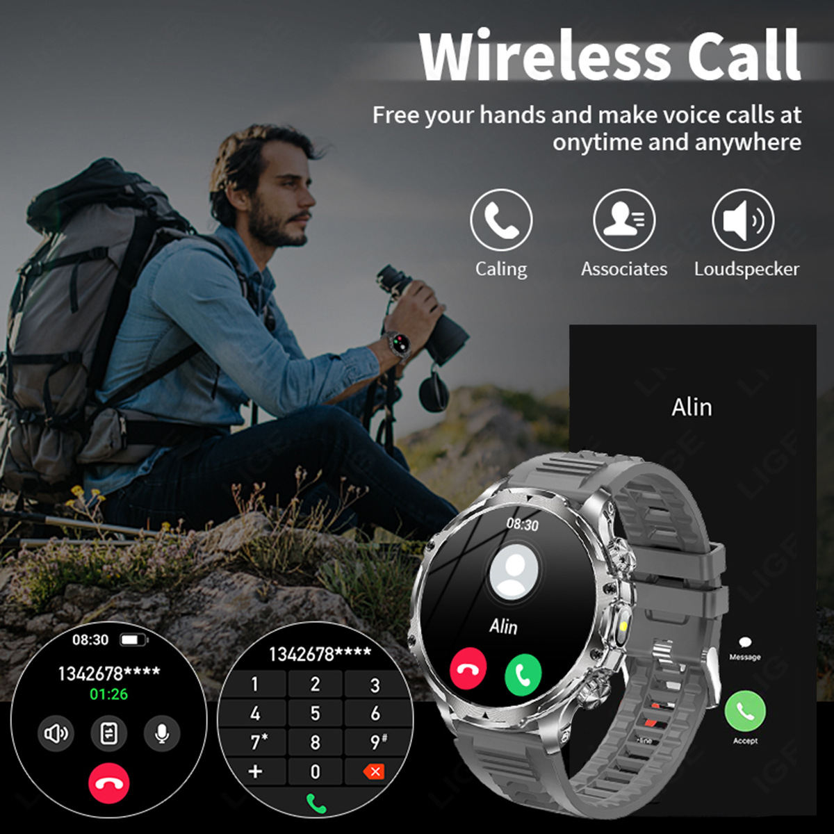 AK75 Smart Watch With Bluetooth Calling