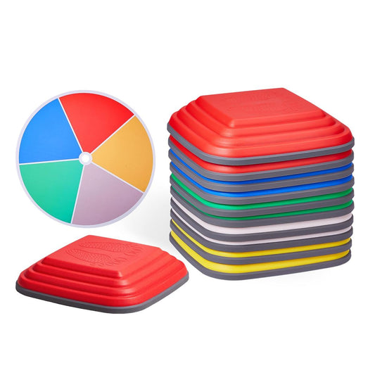 Balance Stepping Stones For Kids, 10 PCS, Up To 220 Lbs, Non-Slip Toddlers Sensory Stepping Stones, Obstacle Course Coordination Game Toys Indoor Or Outdoor Play For Children Aged 3 4 5 6 7 8+