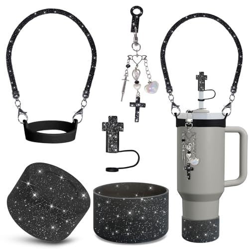 Water Bottle With Accessories Including A 3040-inch Handle And Straw