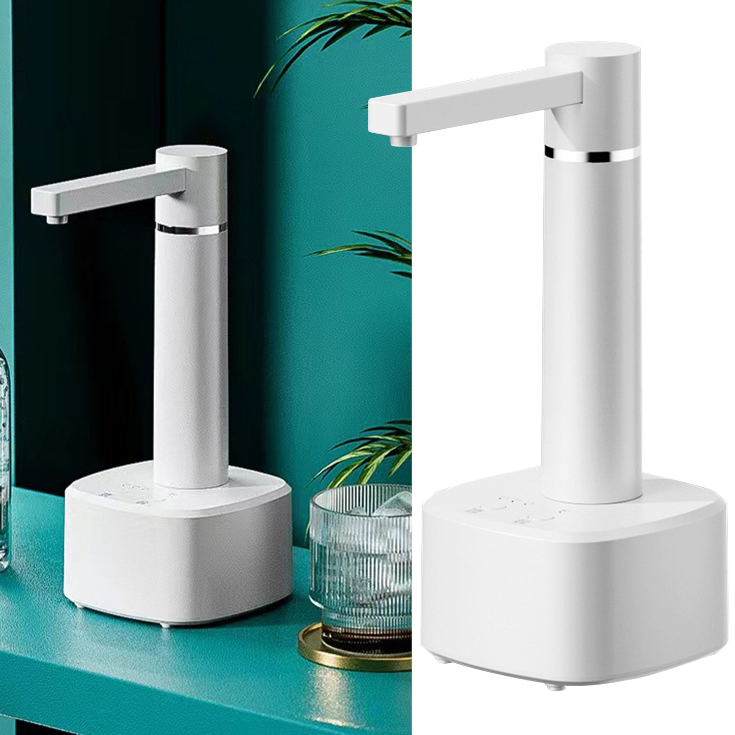 Automatic Drinking Water Bottle Pump Compact Lightweight Smart Highly Efficient Electric Water Dispenser For Home White