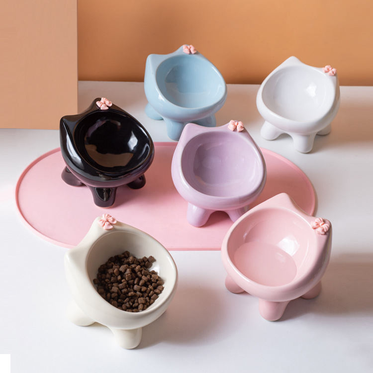 Super Cute Cat Bowl Ceramic Pet Supplies