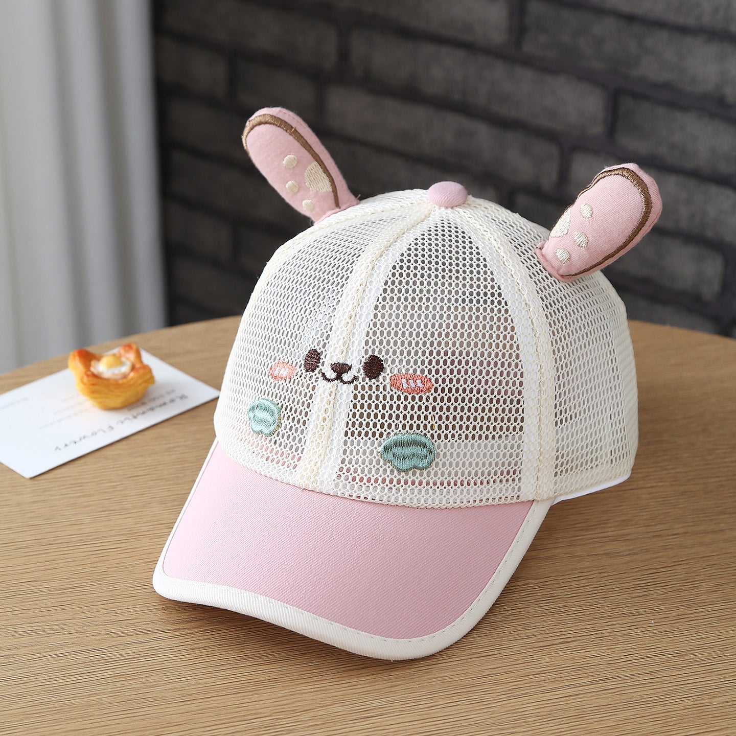 Children's Hats - Summer Boys And Girls Cartoon Ear Mesh Breathable Baseball Caps - Baby Outdoor Sun Protection Beanie Hats