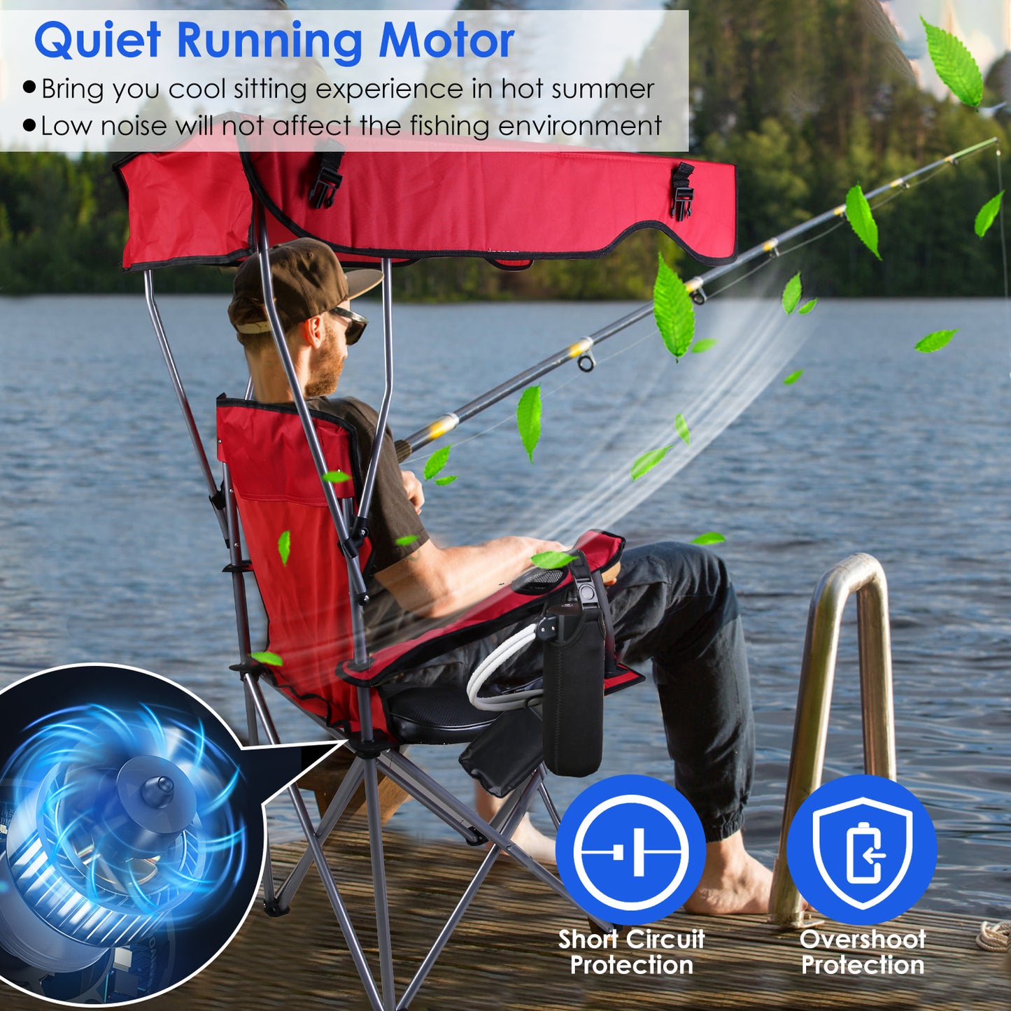Summer Water Cooling System Seat Cushion With Fans 3 Speeds 78 Fehrenheit Constant Temperature USB Plug Portable Auto On-Off Ventilated Seat Cushion For Home Office Car