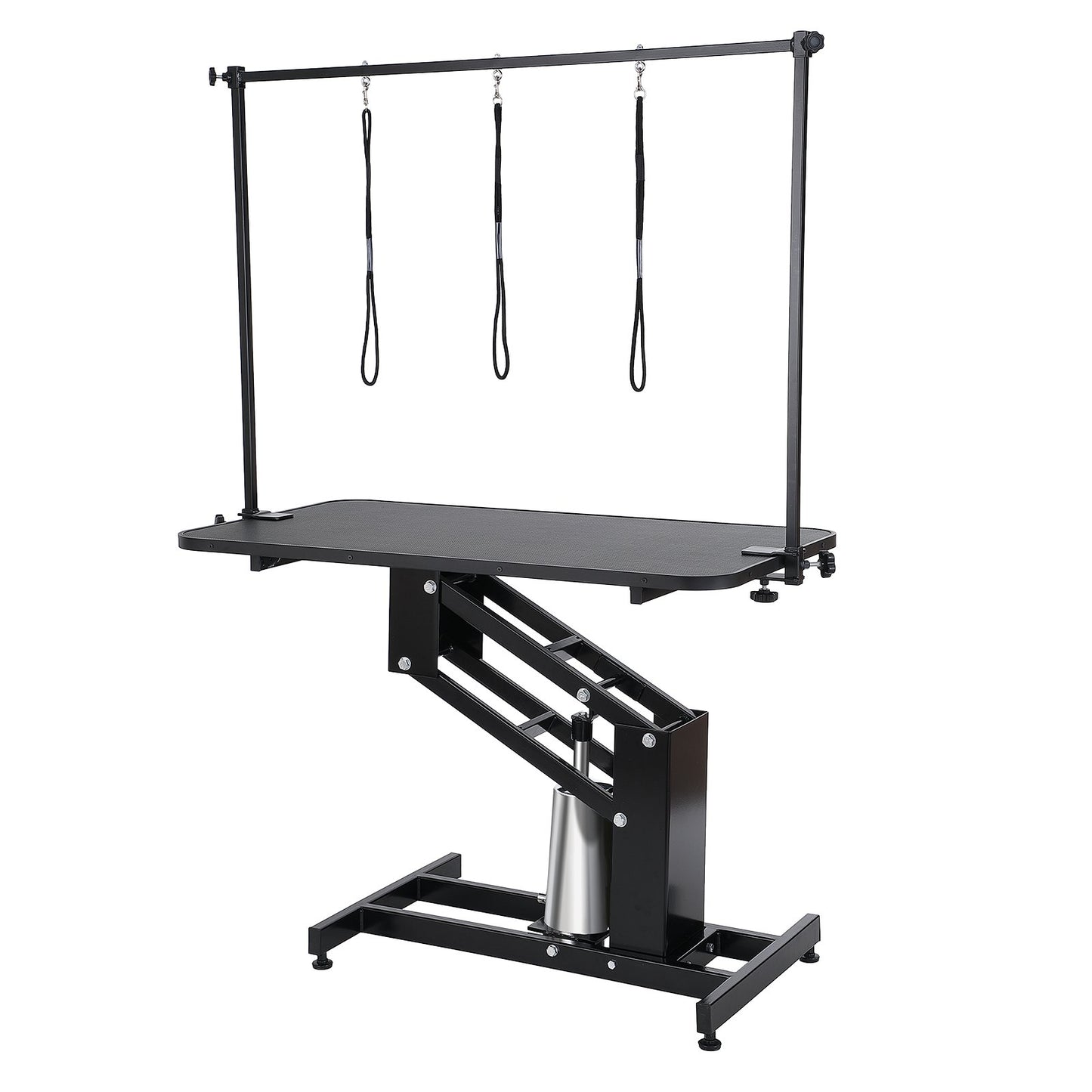 43" Hydraulic Pet Grooming Table, Heavy Duty Dog Grooming Arm For Medium/ Small Dogs, Height Adjustable Dog Grooming Station, Anti Slip Tabletop /Dog Grooming Station, Max Bearing 400LBS