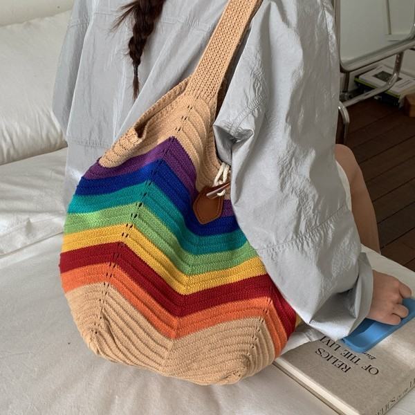 Summer Color-Block Large-Capacity Best-Selling Under-Arm Tote For Women