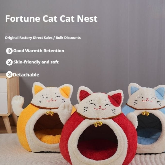 New Fortune Cat Bed Lucky Pet Nest